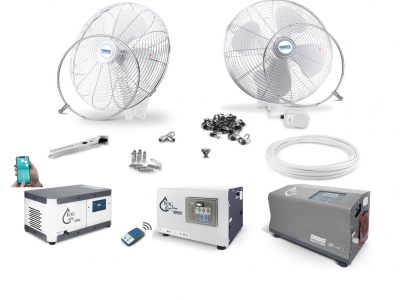 Kit completo ventilatori 20" nebulizzatori professionale