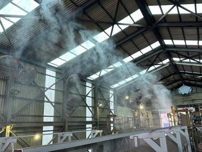 abbattimento polveri fonderia impianto nebulizzazione